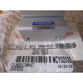 Koganei JDAS16x20 Air Cylinder "JIG"