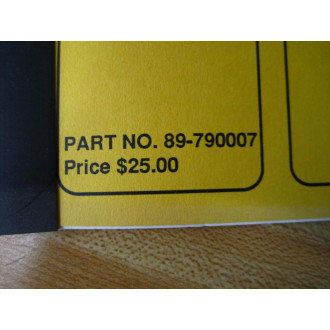 Simon Aerials 89-790007 Service Manual 89790007 - Used