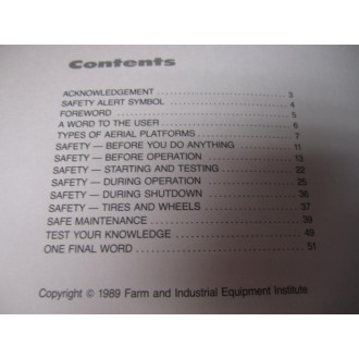 FIEI AP20-1 Safety Manual AP201 - Used