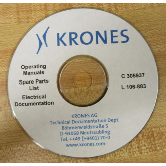 Krones C 305937 Software C305937 - Used