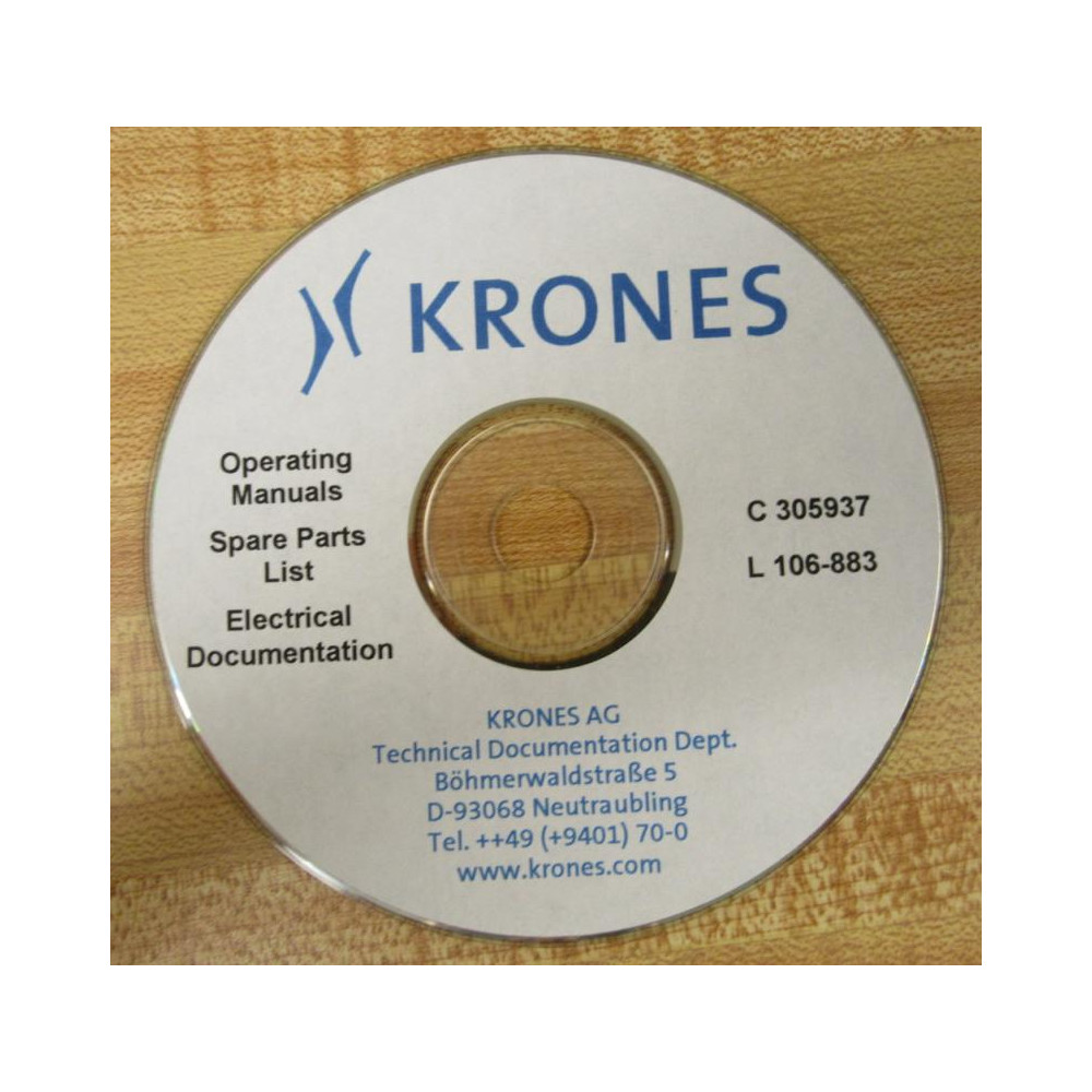 Krones C 305937 Software C305937 - Used
