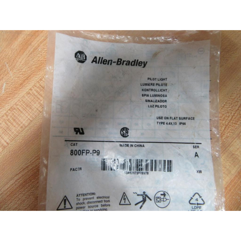Allen Bradley 800FP-P9 Pilot Light 800FPP9