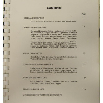 Tektronix 512 Manual - Used