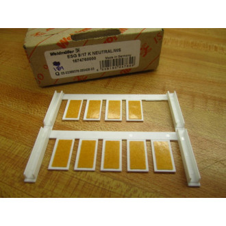 Weidmuller 1674760000 Marking Tabs ESG 917 K NEUTRALWS (Pack of 189)
