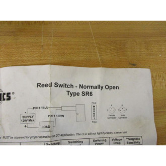Numatic SR6-004 Reed Switch SR6004 - New No Box