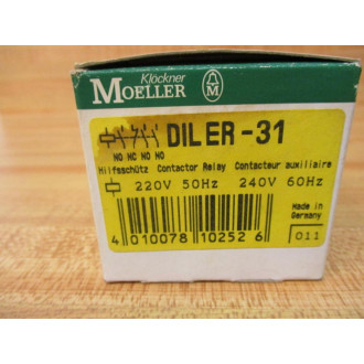 Moeller DIL ER-31 Relay DILER31 220V 50Hz 240V 60Hz