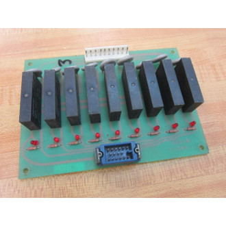 Mori Seiki M-006 Relay Circuit Board PRC-1 9 Red Indicators - Used