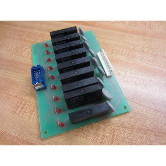 Mori Seiki M-006 Relay Circuit Board PRC-1 9 Red Indicators - Used