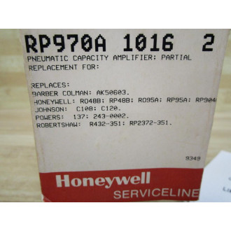 Honeywell RP970A-1016 Pneumatic Capacity Amplifier RP970A1016