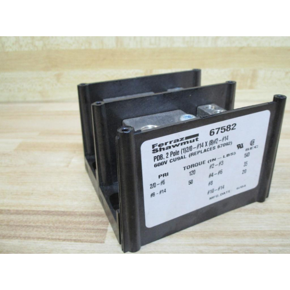 Gould Shawmut Ferraz 67582 Fuse Block 67582 - New No Box