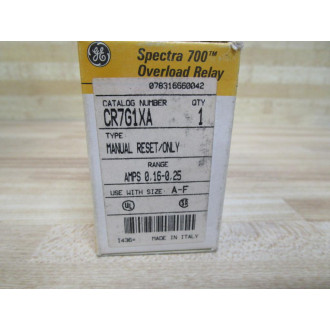 GE General Electric CR7G1XA Overload Relay