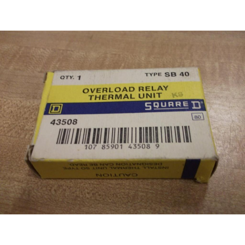 Square D SB 40 43508 Overload Relay Heater Element SB40 (Pack of 3)