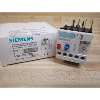 Siemens 3RU1-116-0AB0 Overload Relay 3RU11160AB0