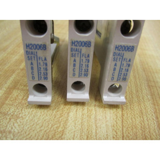 Cutler Hammer H2006B Eaton Overload Heater Element H2006B-3 (Pack of 3)