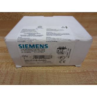 Siemens 3RU1-116-0AB0 Overload Relay 3RU11160AB0