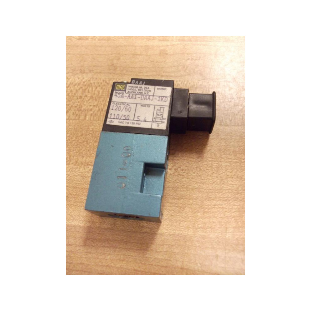 Mac Valves 45A-AA1-DAAJ-1KD Valve 45AAA1DAAJ1KD - Used
