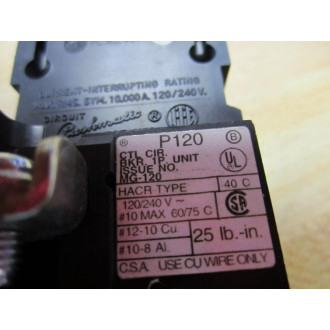 Siemens P120 ITE Pushmatic Breaker 20A 1P 120240V