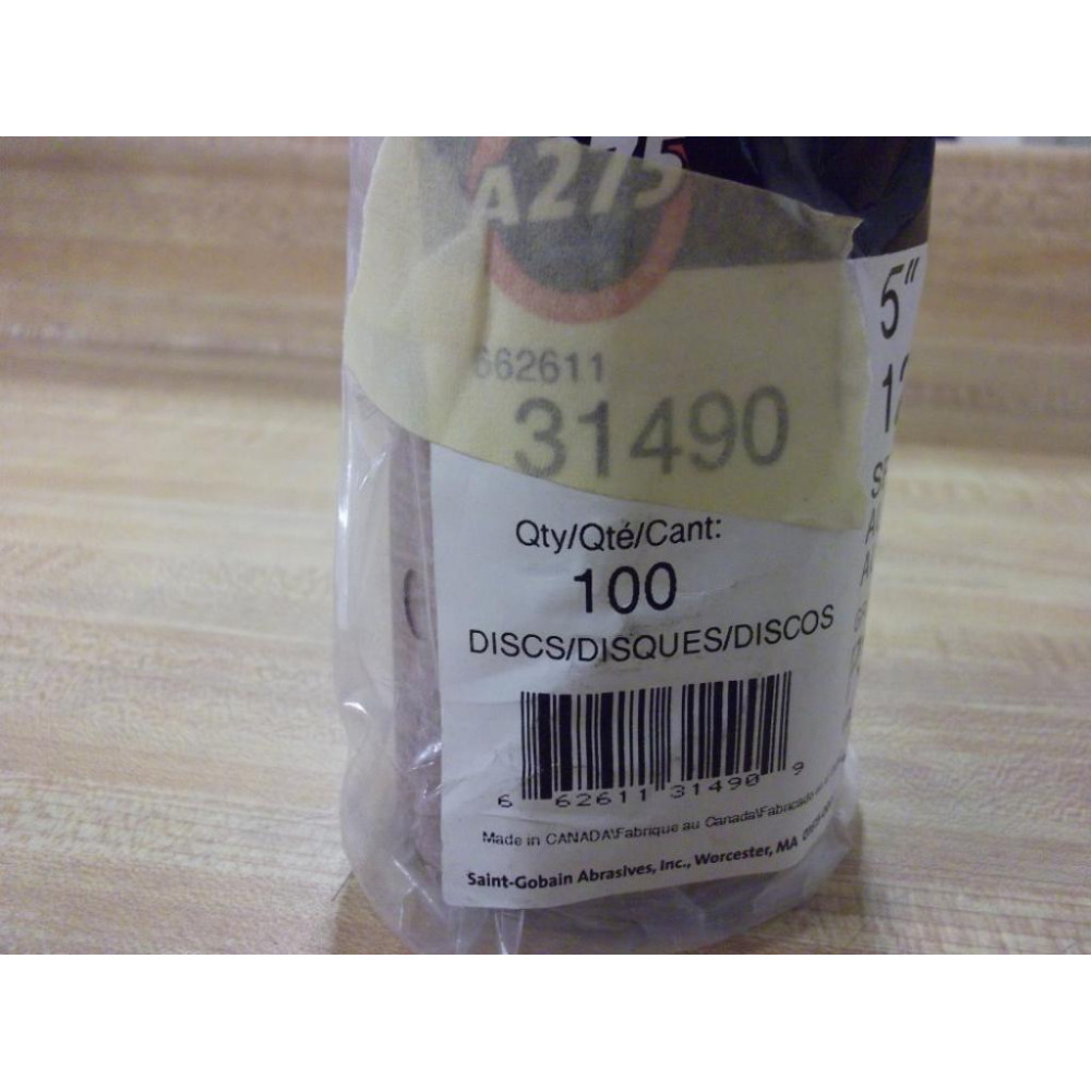 Norton 662611-31490 PSA Paper Disc 5" Diameter