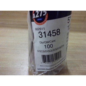 Norton 66261131458 PSA Paper Disc 5" Dia. Grit P240 A275