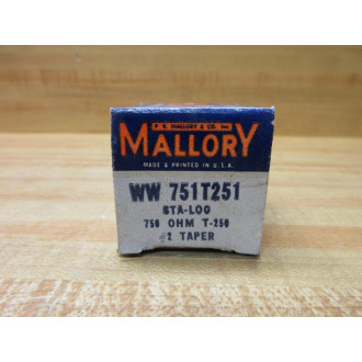 Mallory WW 751T251 Potentiometer 750Ω WW751T251