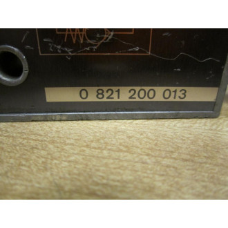 Rexroth Bosch Group 0 821 200 013 Throttle Check Valve - Used