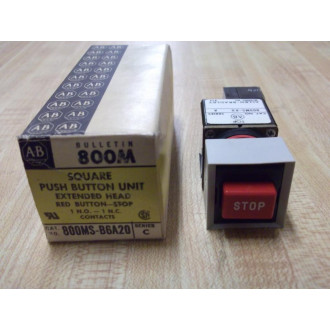 Allen Bradley 800MS-B6A20 Pushbutton Stop 800MSB6A20