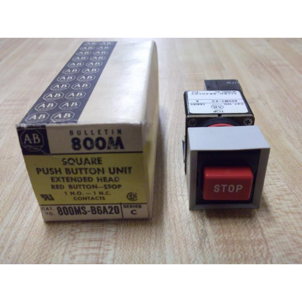 Allen Bradley 800MS-B6A20 Pushbutton Stop 800MSB6A20