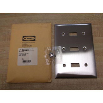 Hubbell S3 Wall Plate Stainless Steel (Pack of 8)