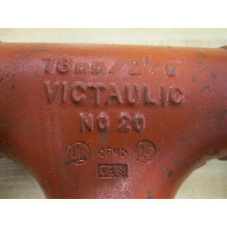 Victaulic 2-12" 73mm style 20 2-12" 73MM Style 20 Pipe Tee - New No Box