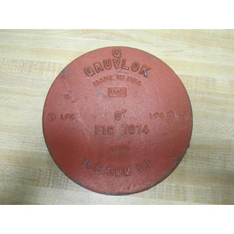 Gruvlok 6" Fig 7074 Cap 188.3MM OD - New No Box