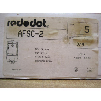 Red Dot AFSC-2 Device Box (Pack of 5)