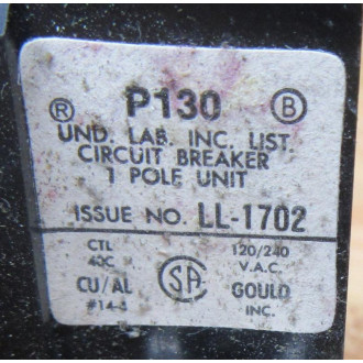 SiemensGould P130 Circuit Breaker P130