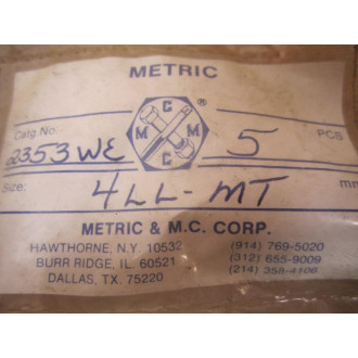 Metric 2353WE Elbow Connector (Pack of 5)