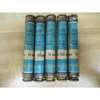 GE General Electric GF6B15 Class K5 Fuse Bag Of 5 - Used