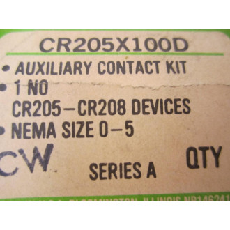 GE General Electric CR205X100D Auxilary Contact Kit