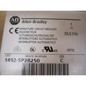 Allen Bradley 1492-SP2B250 Circuit Breaker 25A