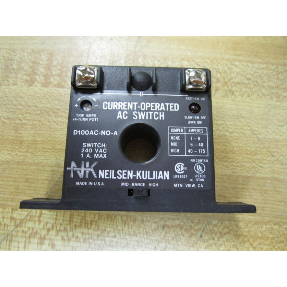 Neilsen-Kuljian D100AC-NO-A AC Switch - New No Box
