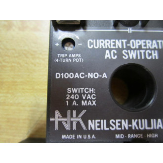 Neilsen-Kuljian D100AC-NO-A AC Switch - New No Box