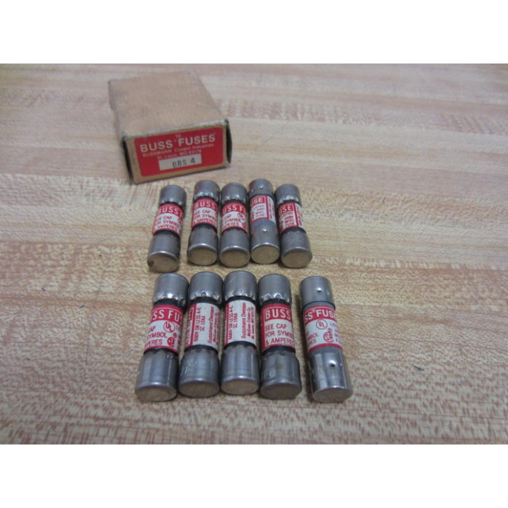 Bussmann BBS 4 Fuse BBS4 Buss (Pack of 10)