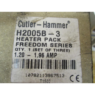 Cutler Hammer H2005B-3 Eaton Heater Pack Set Of 3 (Pack of 3)