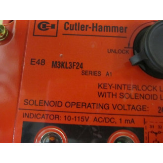 Cutler Hammer E48-M3KL3F24 Eaton Key-Interlock Limit Switch No Key - New No Box