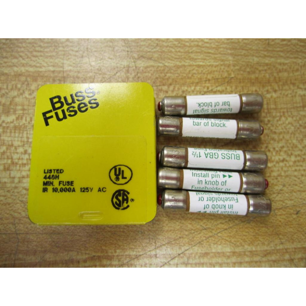 Buss GBA-1-12 Bussmann Fuse Cross Ref 1BZ97 (Pack of 5)