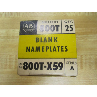 Allen Bradley 800T-X59 Legends 800TX59 Blank Series A (Pack of 25)