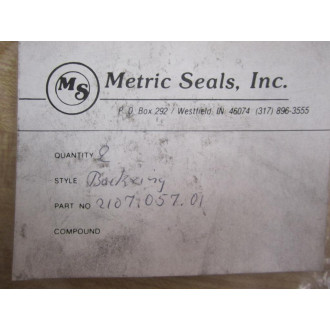 Metric Seals 2107.057.01 Back Up Ring Pack Of 2