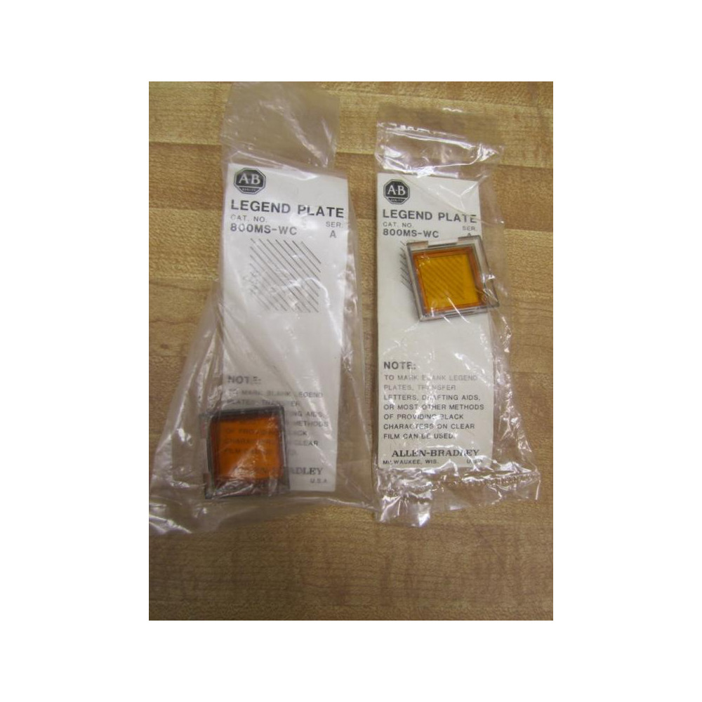 Allen Bradley 800MS-WC Plate Series A (Pack of 2)