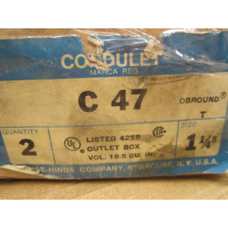Crouse & Hinds C47 Conduit Box Size 1 14" (Pack of 2)