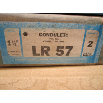 Crouse & Hinds LR 57 Conduit Fitting Size 1 12" (Pack of 2)