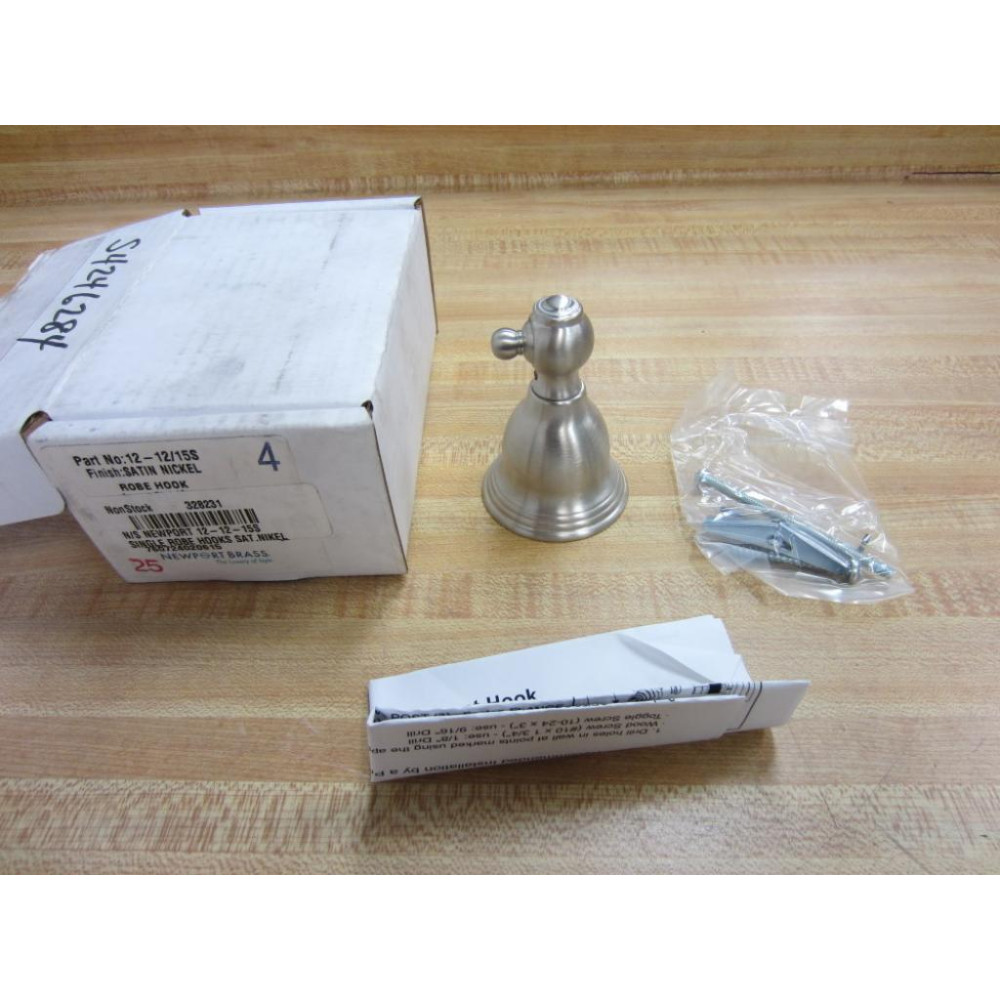 Newport 12-1215S Satin Nickel Robe Hook  121215S