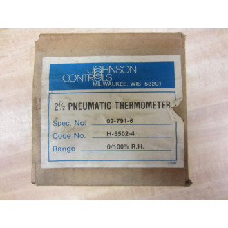 Johnson Controls H-5502-4 Pneumatic Thermometer  H55024