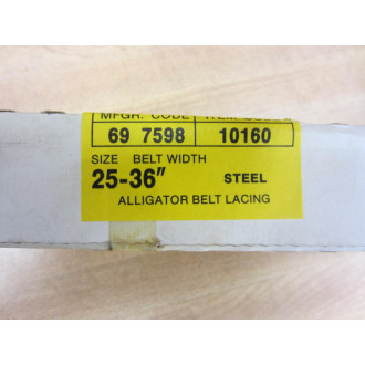 Alligator 69 7598 10160 69759810160 Belt Fasteners Sets 36" Size 25